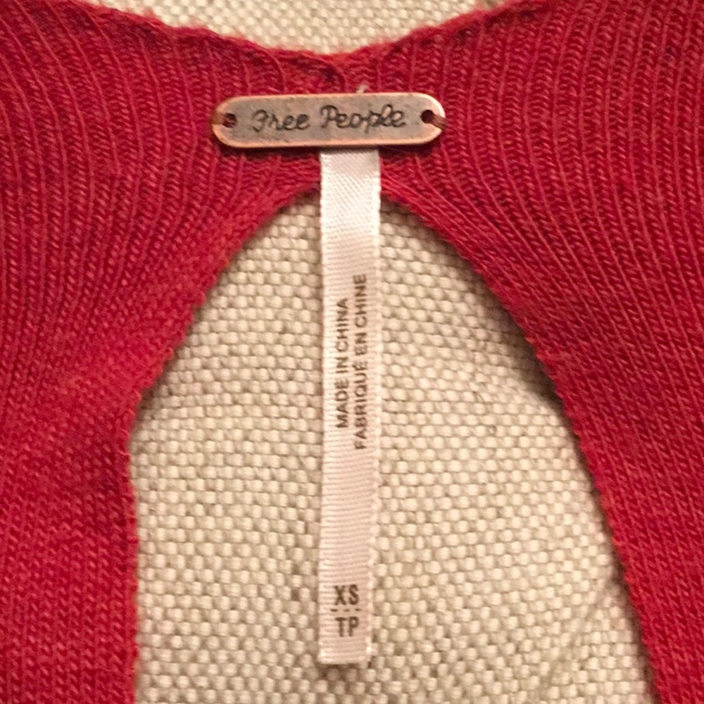 NWOT FREE PEOPLE FLUTTER SLEEVE KNIT DRESS - Picture 2 of 6